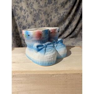 Vintage Ceramic Baby Booties Planter